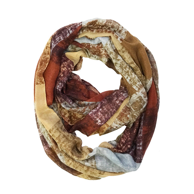 Wrapables Lightweight Infinity Scarf, Brown Square