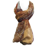 Wrapables Lightweight Infinity Scarf, Brown Square