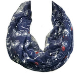 Wrapables Lightweight Vintage Bicycle Infinity Scarf, Blue