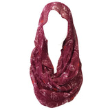 Wrapables Lightweight Vintage Bicycle Infinity Scarf, Red