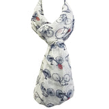 Wrapables Lightweight Vintage Bicycle Infinity Scarf, White