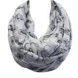 Wrapables Lightweight Vintage Bicycle Infinity Scarf, Gray