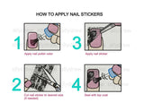 Wrapables 12 Sheets Black Cats Nail Stickers Set
