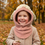 Wrapables Winter Warm Knitted Animal Ears Earflap Hood Beanie Hat for Baby and Toddlers
