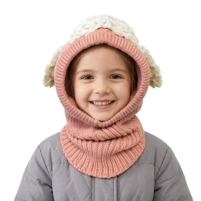 Wrapables Winter Warm Knitted Animal Ears Earflap Hood Beanie Hat for Baby and Toddlers