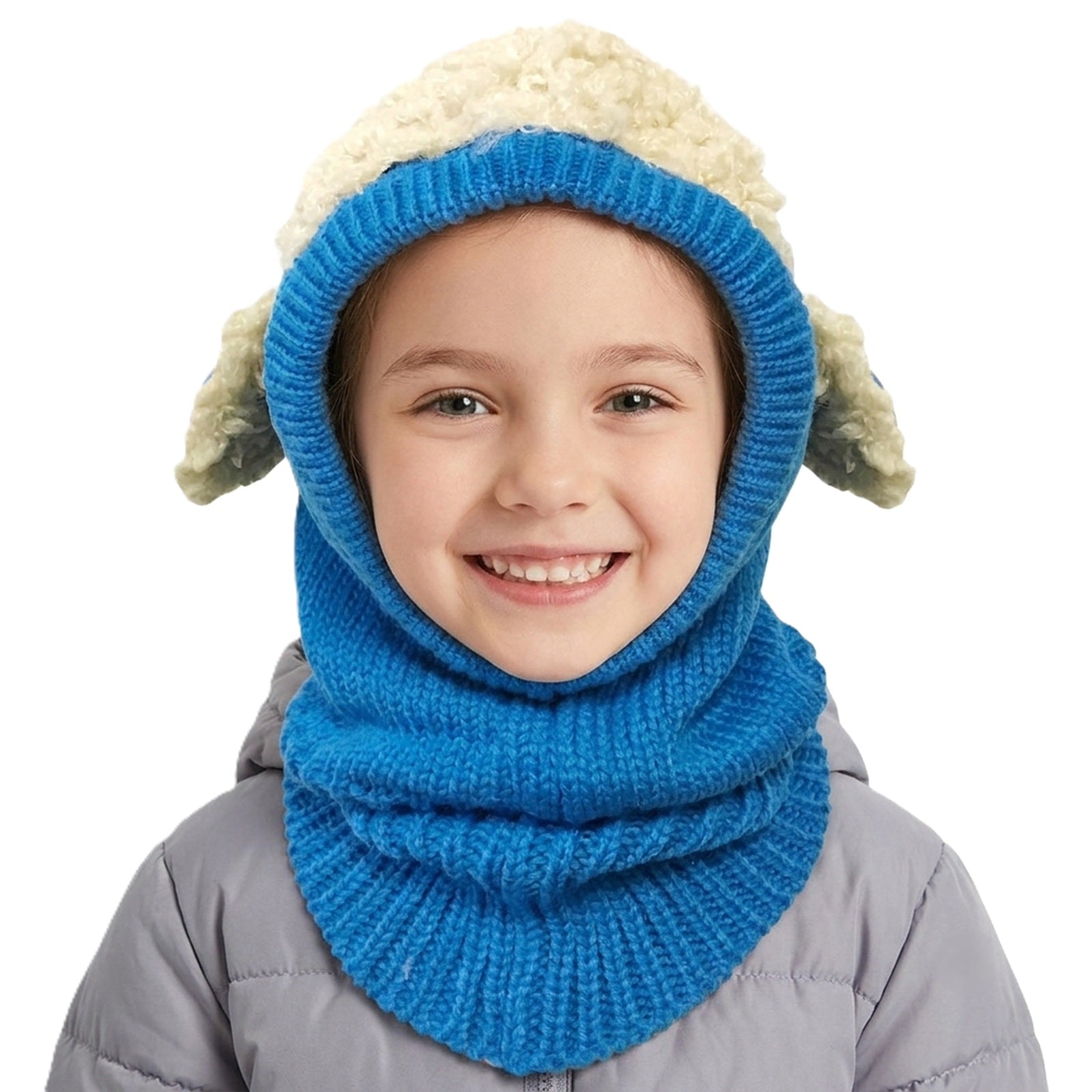 Wrapables Winter Warm Knitted Animal Ears Earflap Hood Beanie Hat for Baby and Toddlers