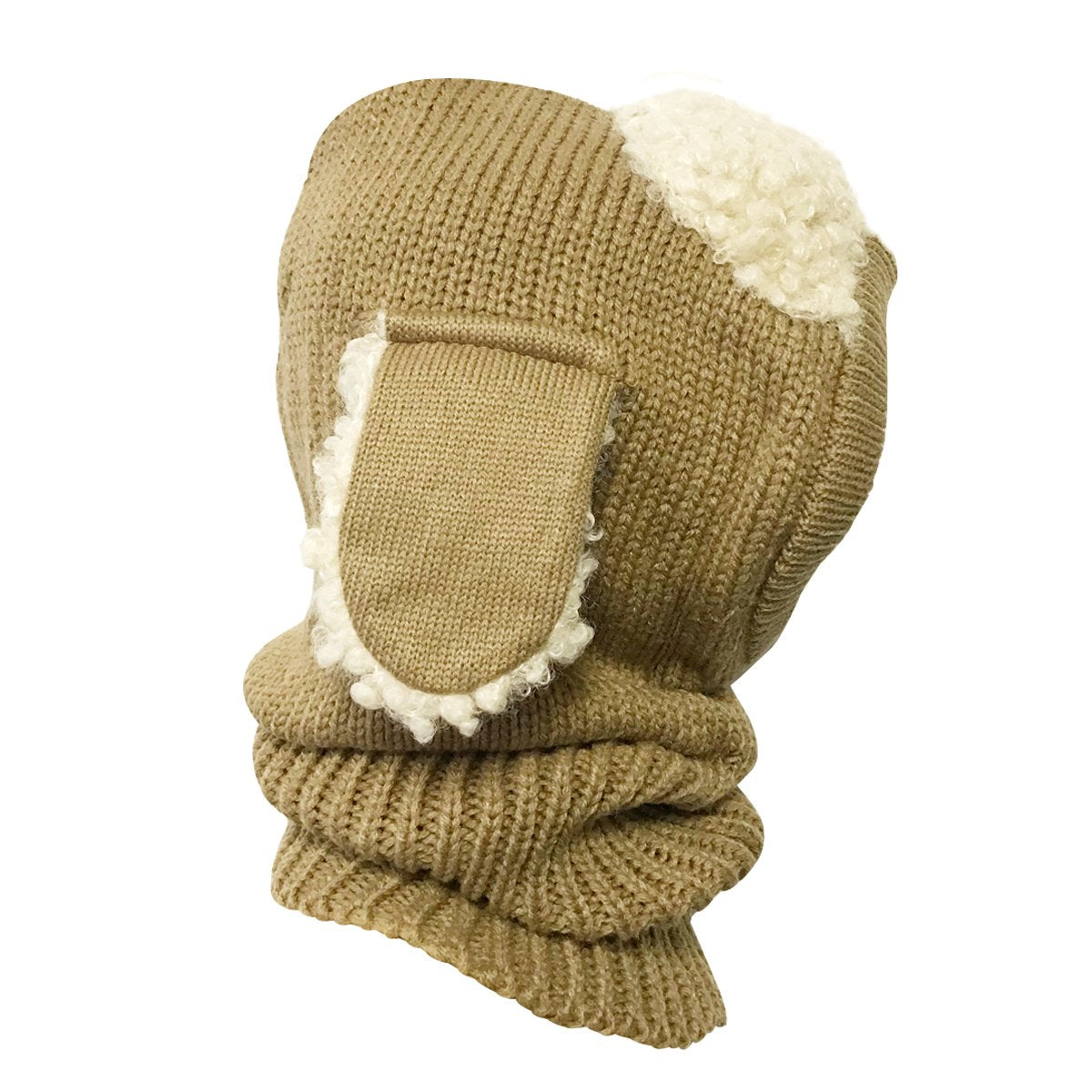 Wrapables Winter Warm Knitted Animal Ears Earflap Hood Beanie Hat for Baby and Toddlers