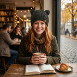 Wrapables Winter Warm Cable Knit Cat Ears Beanie