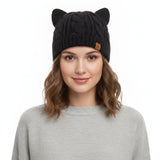 Wrapables Winter Warm Cable Knit Cat Ears Beanie