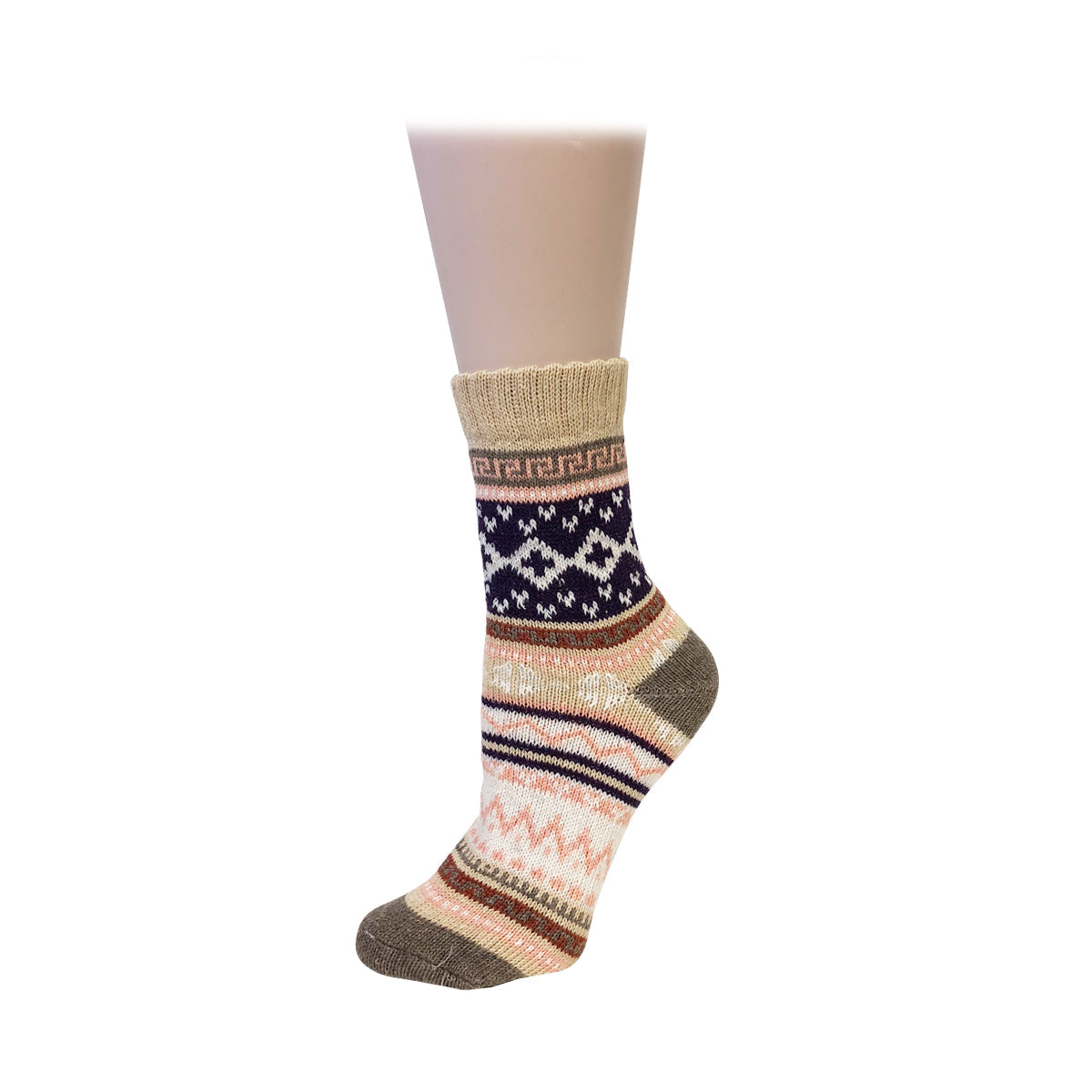 Wrapables Women's Thick Winter Warm Wool Socks (Set of 5), Pastel