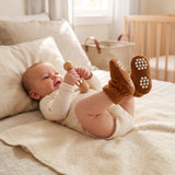 Wrapables Fleece Baby Booties with Anti-Skid Bottoms