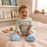 Wrapables Fleece Baby Booties with Anti-Skid Bottoms
