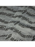 Wrapables Lightweight Musical Notes Long Scarf, Gray