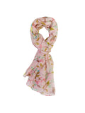 Wrapables Lightweight Bird Print Long Scarf, Pink