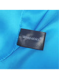 Wrapables Lightweight Silky Satin Solid Colored Scarf (Set of 2), Marigold and Peacock Blue