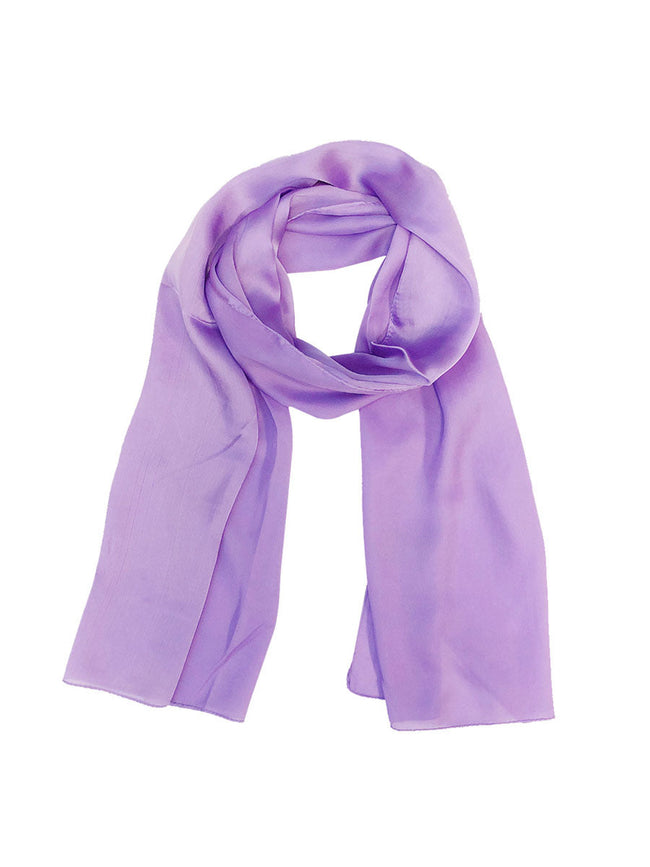 Wrapables Lightweight Silky Satin Solid Colored Scarf (Set of 2), Lilac and Indigo