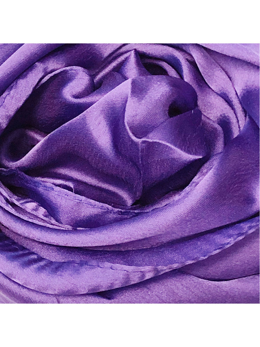 Wrapables Lightweight Silky Satin Solid Colored Scarf (Set of 2), Lilac and Indigo