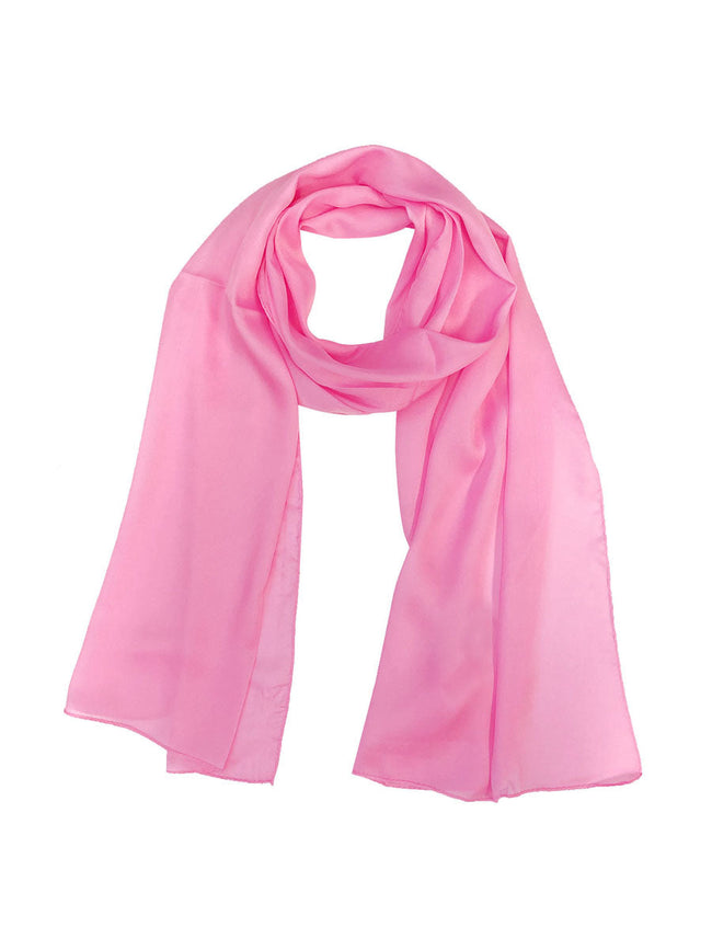 Wrapables Lightweight Silky Satin Solid Colored Scarf (Set of 2), Pink and Taupe