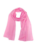 Wrapables Lightweight Silky Satin Solid Colored Scarf (Set of 2), Pink and Taupe