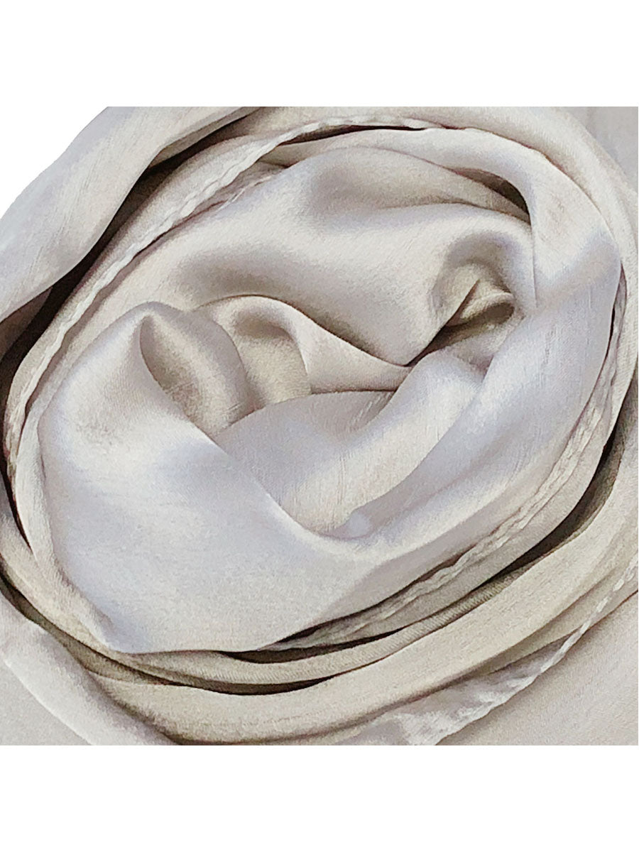 Wrapables Lightweight Silky Satin Solid Colored Scarf (Set of 2), Pink and Taupe