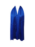 Wrapables Lightweight Silky Satin Solid Colored Scarf (Set of 2), Sky and Midnight Blue