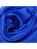 Wrapables Lightweight Silky Satin Solid Colored Scarf (Set of 2), Sky and Midnight Blue