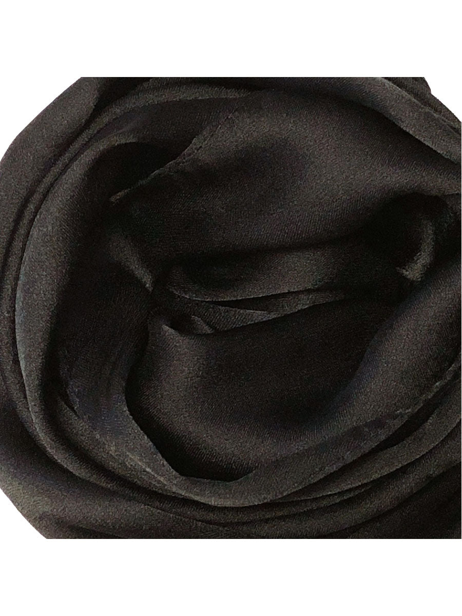 Wrapables Lightweight Silky Satin Solid Colored Scarf (Set of 2), Black and White