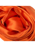 Wrapables Lightweight Silky Satin Solid Colored Scarf (Set of 2), Orange and Black