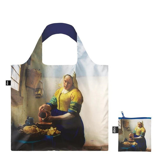LOQI Museum Johannes Vermeer's The Milkmaid & Irma Boom DNA 19 Reusable Shopping Bag