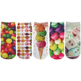 Wrapables 3D Novelty Funny Ankle Socks, Sweet Treats