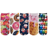 Wrapables 3D Novelty Funny Ankle Socks, Yummy Desserts