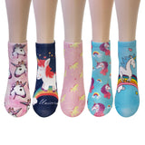 Wrapables 3D Novelty Funny Ankle Socks, Unicorns