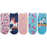 Wrapables 3D Novelty Funny Ankle Socks, Unicorns