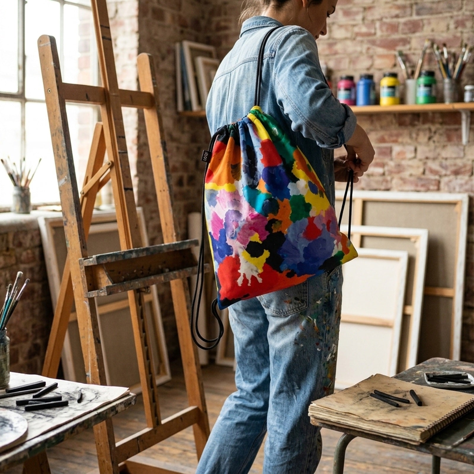 LOQI Museum Ernst Wilhem Nay's Irisches Gedicht Backpack