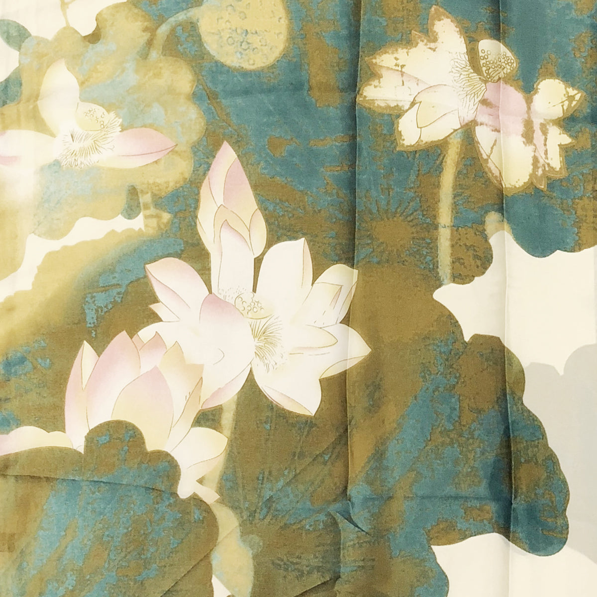 Wrapables Silk Like Satin Polyester Large Scarf Wrap, Lotus
