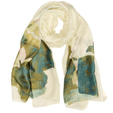 Wrapables Silk Like Satin Polyester Large Scarf Wrap, Lotus