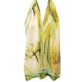 Wrapables Lightweight Sheer Silky Feeling Georgette Scarf, Green Floral