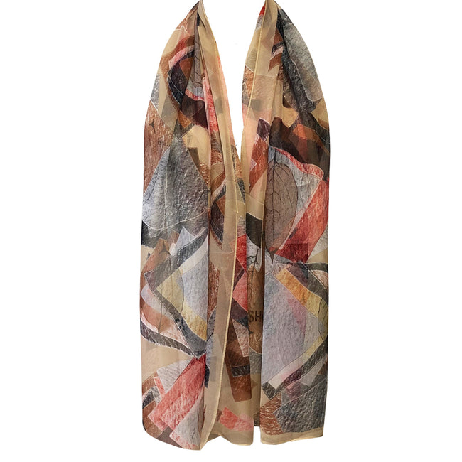 Wrapables Lightweight Sheer Silky Feeling Georgette Scarf, Taupe Eco-Trendy