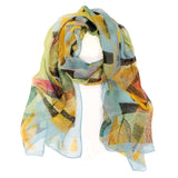 Wrapables Lightweight Sheer Silky Feeling Georgette Scarf, Sky Blue Eco-Trendy