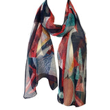 Wrapables Lightweight Sheer Silky Feeling Georgette Scarf, Navy Eco-Trendy