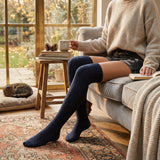 Wrapables Women's Cable Knit Knee High Boot Socks