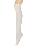 Wrapables Women's Cable Knit Knee High Boot Socks, Cream