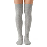 Wrapables Women's Cable Knit Knee High Boot Socks