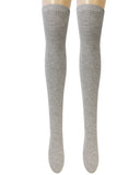 Wrapables Women's Ribbed Knee High Boot Socks, Gray