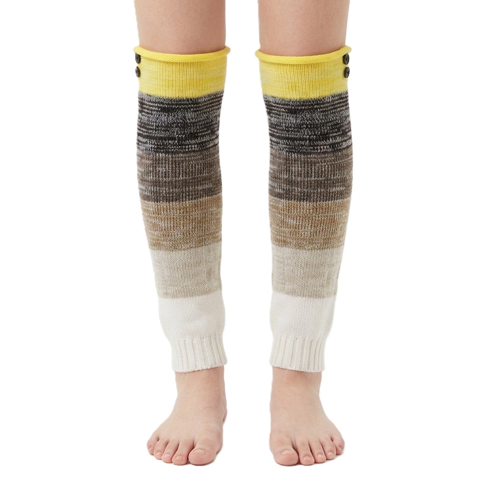 Wrapables Women's Multicolor Button Leg Warmers