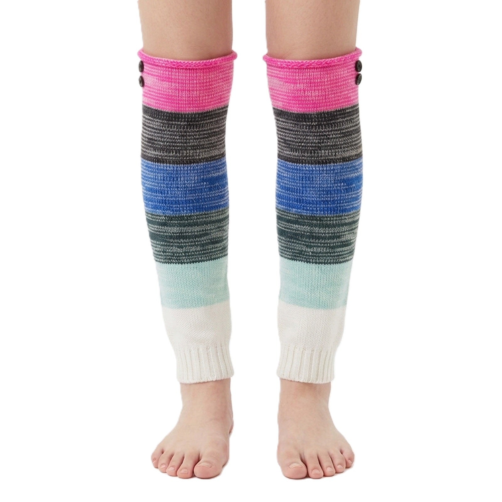 Wrapables Women's Multicolor Button Leg Warmers