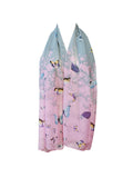 Wrapables Lightweight Floral Spring Chiffon Scarf, Spring Pink