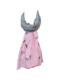 Wrapables Lightweight Floral Spring Chiffon Scarf, Spring Pink