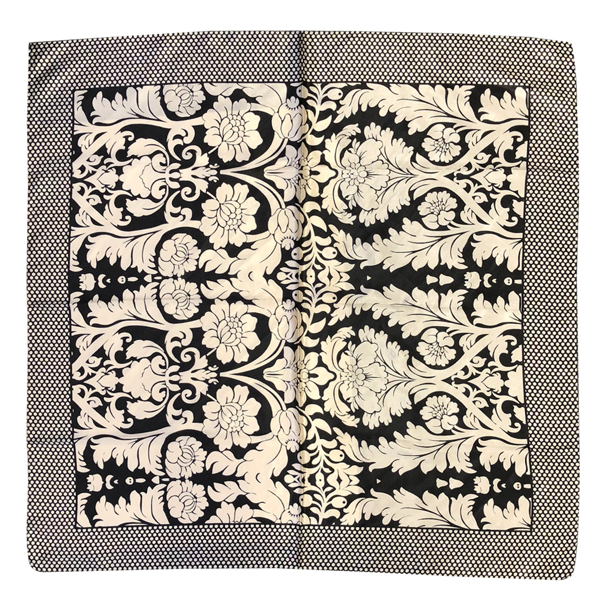 Wrapables Silky Feeling Satin Square Scarf, Floral Damask