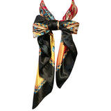 Wrapables Silky Feeling Satin Square Scarf, Floral Paisley